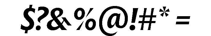 The Henston Bold Italic Font OTHER CHARS