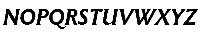 The Henston Bold Italic Font UPPERCASE