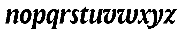 The Henston Bold Italic Font LOWERCASE