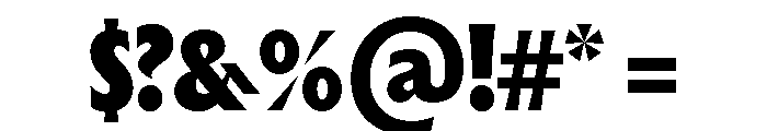 The Henston Condensed Black Font OTHER CHARS