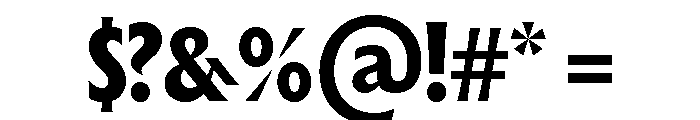 The Henston Condensed Extra Bold Font OTHER CHARS