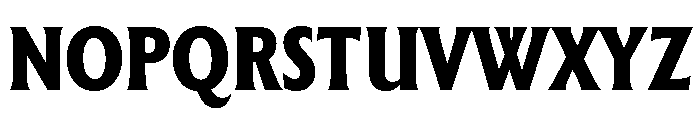 The Henston Condensed Extra Bold Font UPPERCASE