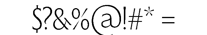 The Henston Condensed Extra Light Font OTHER CHARS