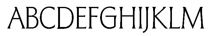 The Henston Condensed Extra Light Font UPPERCASE