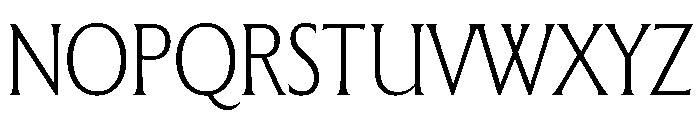 The Henston Condensed Extra Light Font UPPERCASE