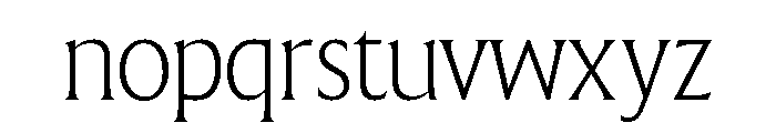 The Henston Condensed Extra Light Font LOWERCASE