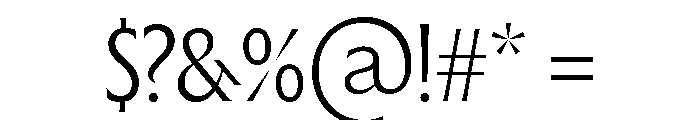 The Henston Condensed Light Font OTHER CHARS