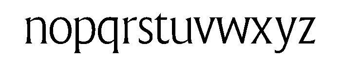 The Henston Condensed Light Font LOWERCASE