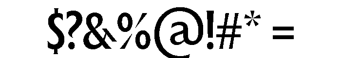 The Henston Condensed Medium Font OTHER CHARS