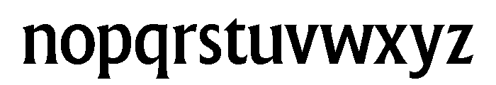 The Henston Condensed Medium Font LOWERCASE