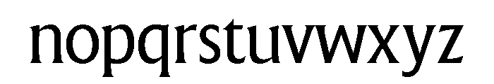 The Henston Condensed Regular Font LOWERCASE