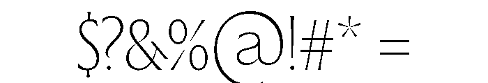 The Henston Condensed Thin Font OTHER CHARS