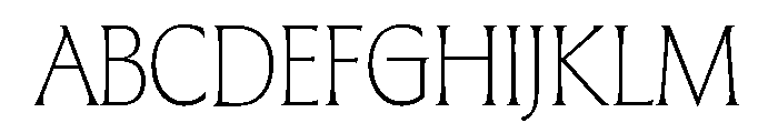 The Henston Condensed Thin Font UPPERCASE