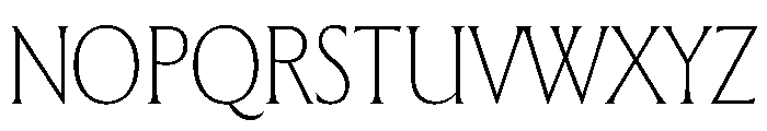 The Henston Condensed Thin Font UPPERCASE