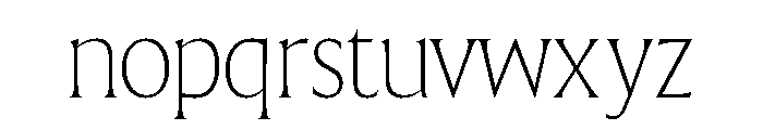 The Henston Condensed Thin Font LOWERCASE