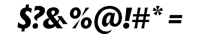 The Henston Extra Bold Italic Font OTHER CHARS