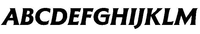 The Henston Extra Bold Italic Font UPPERCASE