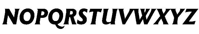 The Henston Extra Bold Italic Font UPPERCASE