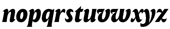 The Henston Extra Bold Italic Font LOWERCASE