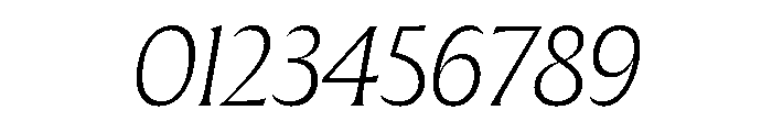 The Henston Extra Light Italic Font OTHER CHARS