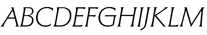 The Henston Extra Light Italic Font UPPERCASE