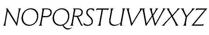The Henston Extra Light Italic Font UPPERCASE