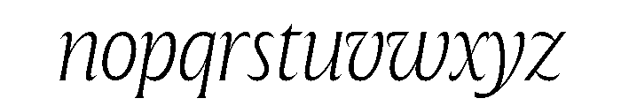 The Henston Extra Light Italic Font LOWERCASE