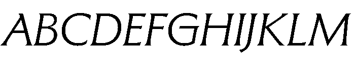 The Henston Light Italic Font UPPERCASE