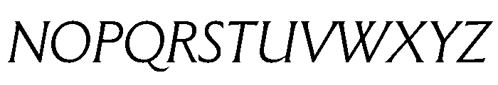 The Henston Light Italic Font UPPERCASE