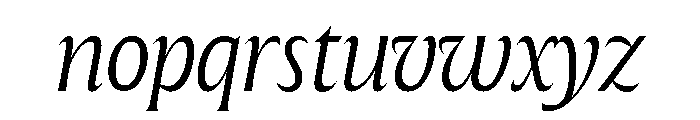 The Henston Light Italic Font LOWERCASE