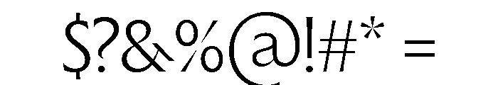 The Henston Light Font OTHER CHARS