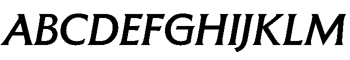 The Henston Medium Italic Font UPPERCASE