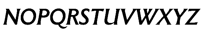 The Henston Medium Italic Font UPPERCASE