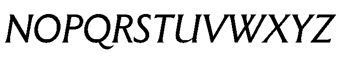 The Henston Regular Italic Font UPPERCASE