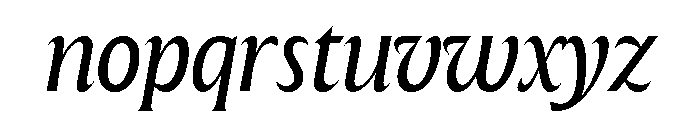 The Henston Regular Italic Font LOWERCASE