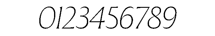 The Henston Thin Italic Font OTHER CHARS