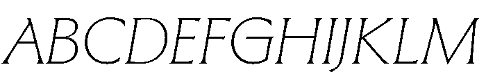 The Henston Thin Italic Font UPPERCASE