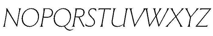 The Henston Thin Italic Font UPPERCASE
