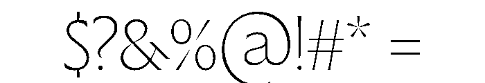The Henston Thin Font OTHER CHARS
