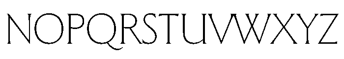 The Henston Thin Font UPPERCASE