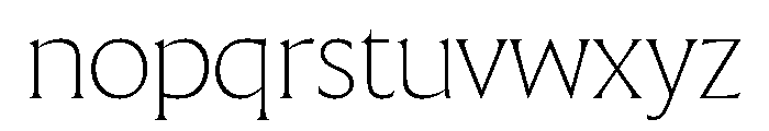 The Henston Thin Font LOWERCASE