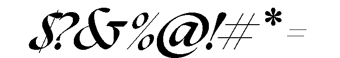 The Seasons Extra Bold Italic Font OTHER CHARS