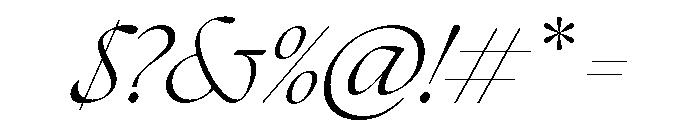 The Seasons Light Italic Font OTHER CHARS