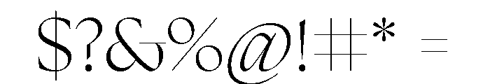 The Seasons Light Font OTHER CHARS