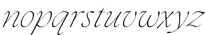 The Seasons Thin Italic Font LOWERCASE