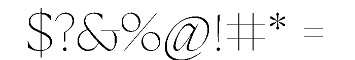 The Seasons Thin Font OTHER CHARS