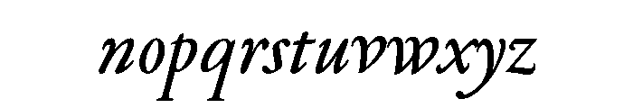 Theatrum Book Italic Font LOWERCASE
