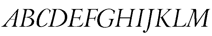 Theatrum Light Italic Font UPPERCASE