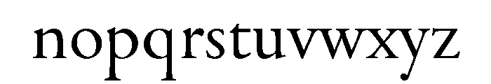 Theatrum Roman Font LOWERCASE