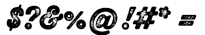 Thirsty Rough Black Three Font OTHER CHARS